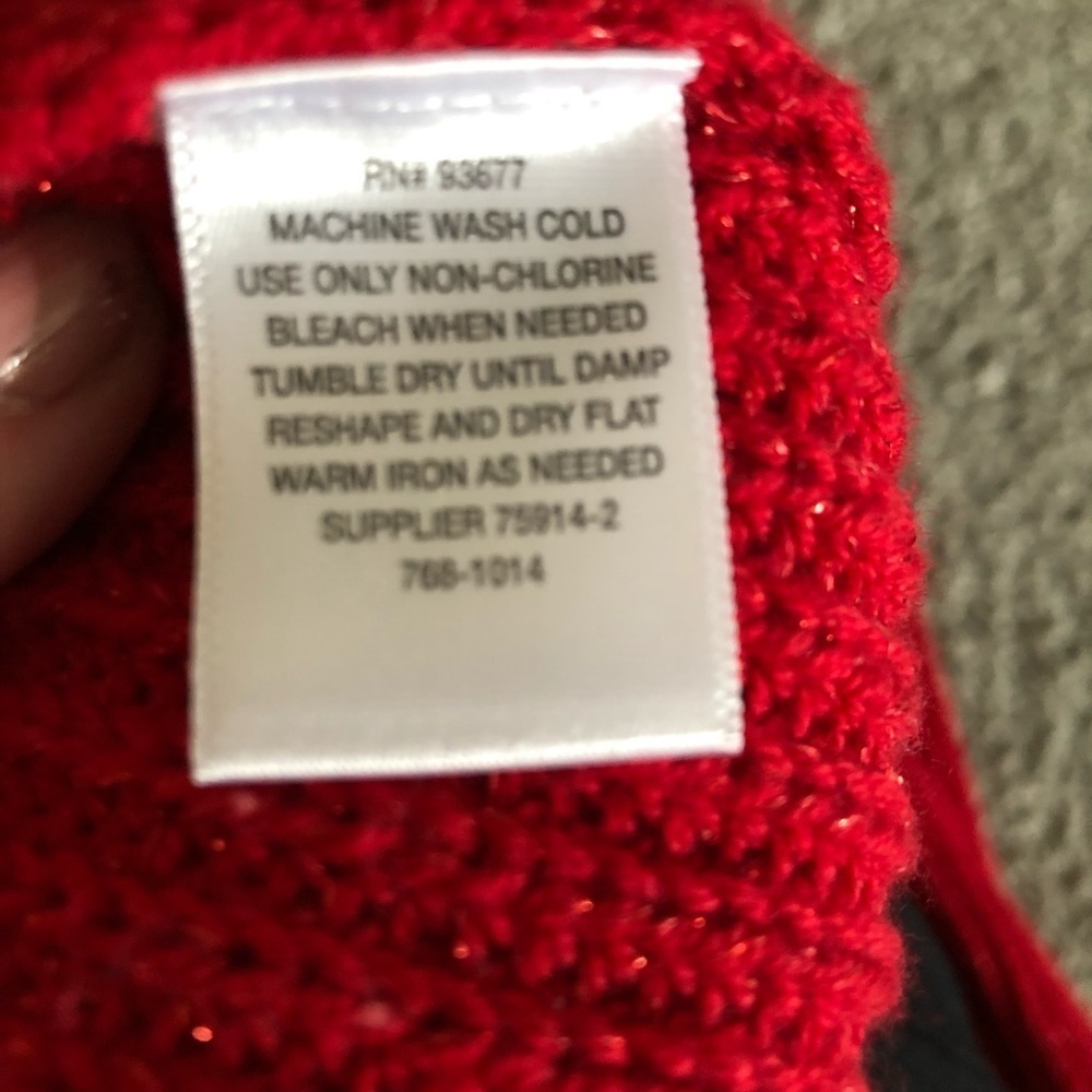 Liz Claiborne PM stunning red sweater - Picture 7 of 7